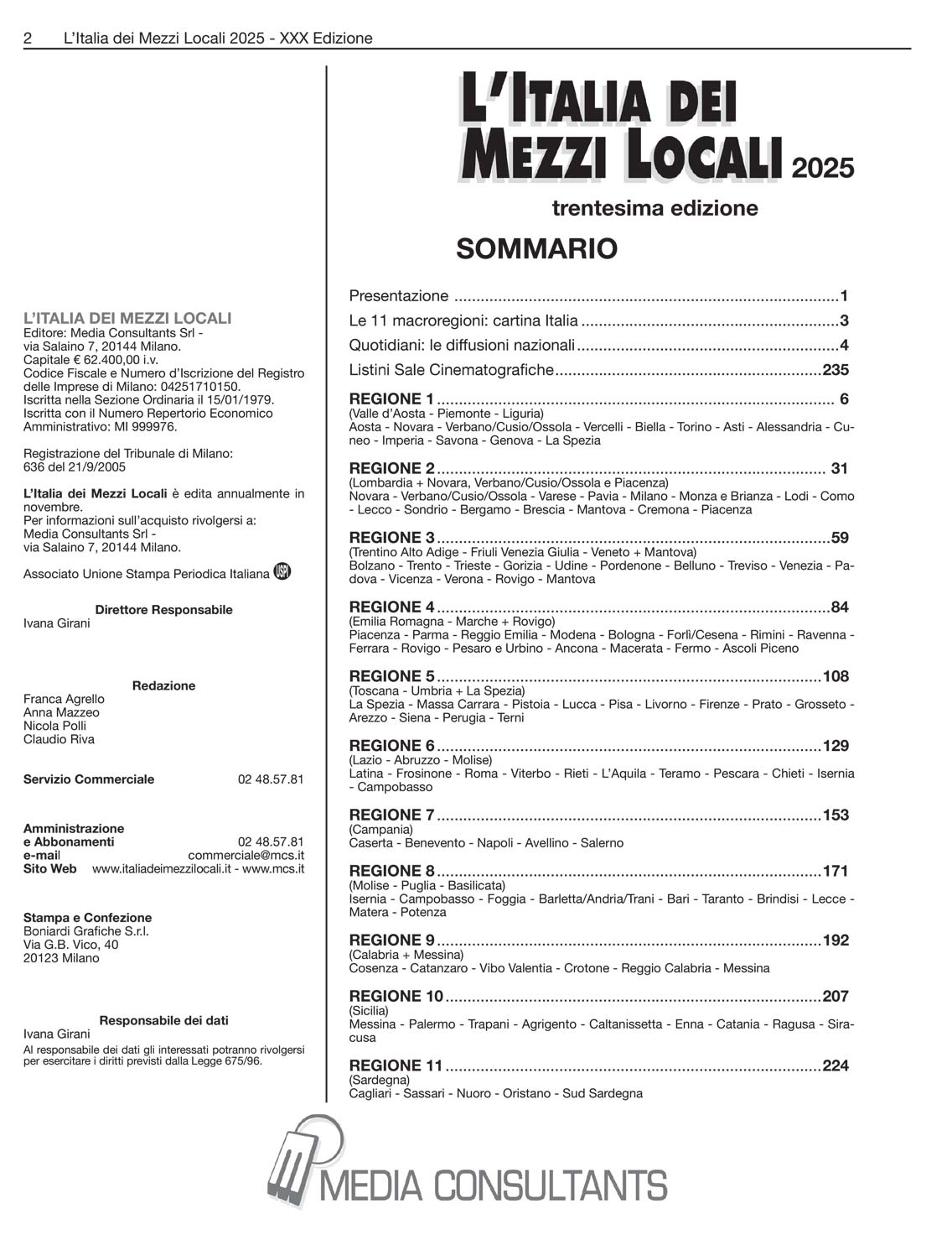 MEDIA CONSULTANTS EDITRICE L'Italia dei Mezzi Locali 02